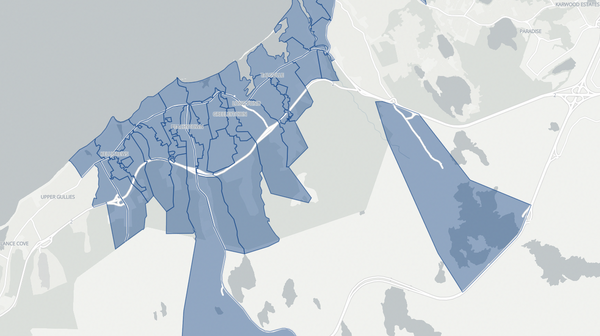 2019 Conception Bay South poll map