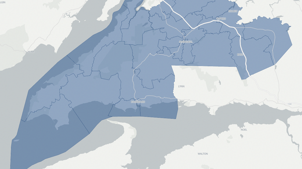 2021 Cumberland South poll map