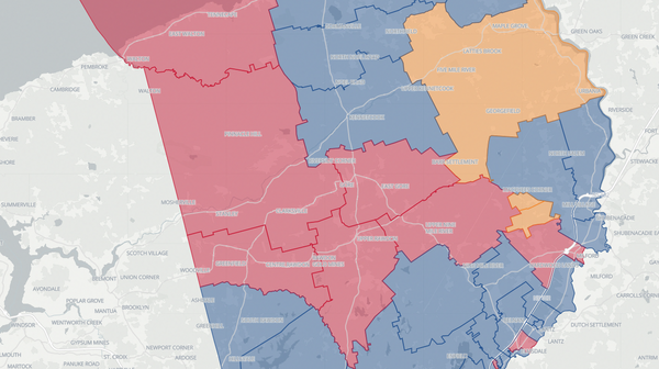 2021 Hants East poll map