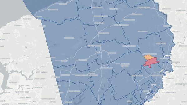 2024 Hants East poll map