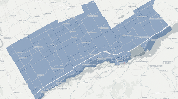 2025 Stormont—Dundas—South Glengarry poll map