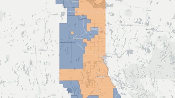 2025 Timiskaming—Cochrane poll map