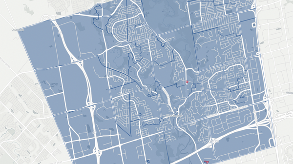 2025 Vaughan—Woodbridge poll map
