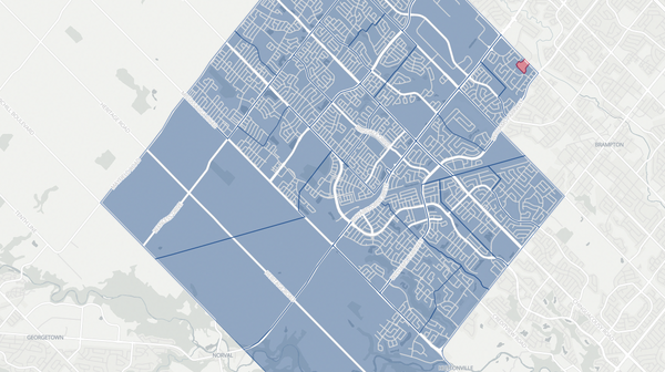 2025 Brampton West poll map