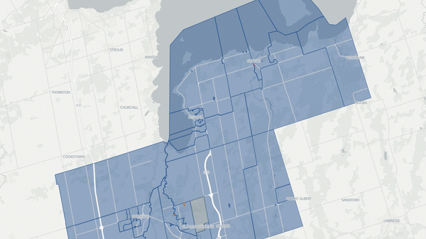 2025 York—Simcoe poll map