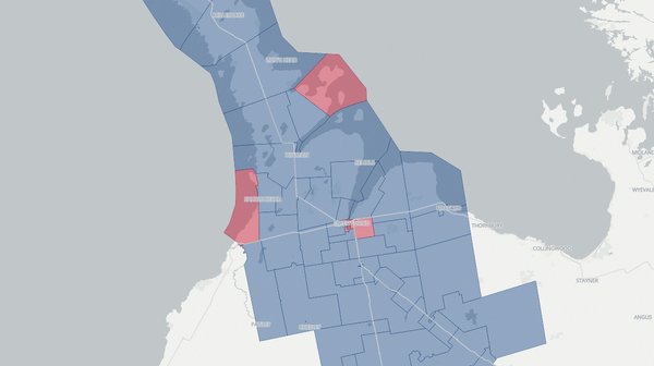 2025 Bruce—Grey—Owen Sound poll map
