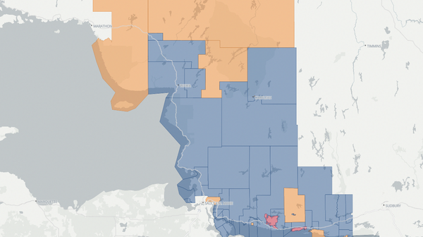 2025 Algoma—Manitoulin poll map