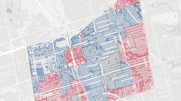 2025 Eglinton—Lawrence poll map