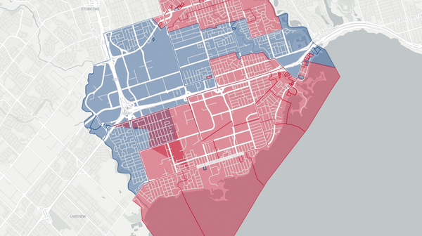 2025 Etobicoke—Lakeshore poll map