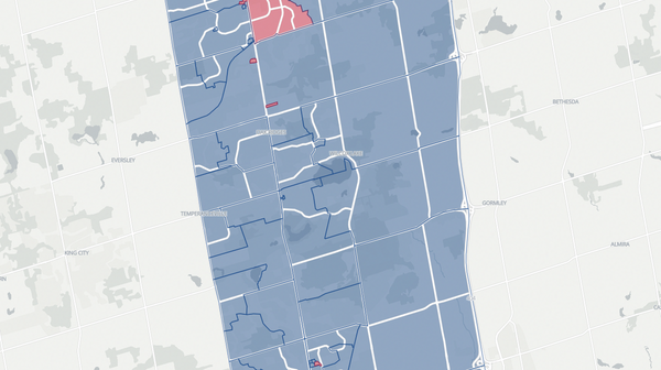 2025 Aurora—Oak Ridges—Richmond Hill poll map