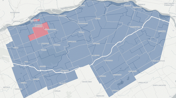 2025 Glengarry—Prescott—Russell poll map