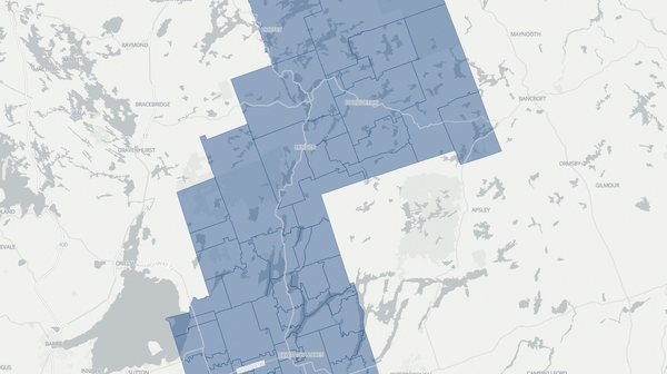 2025 Haliburton—Kawartha Lakes—Brock poll map