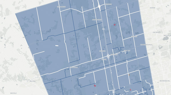2025 King—Vaughan poll map