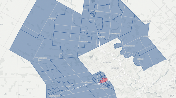 2025 Kitchener—Conestoga poll map