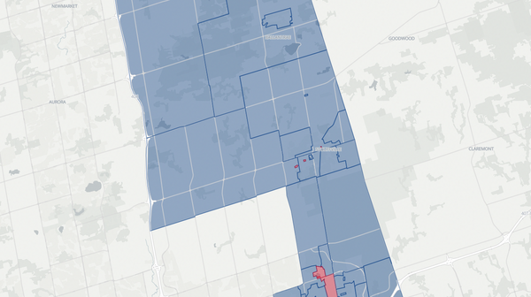 2025 Markham—Stouffville poll map