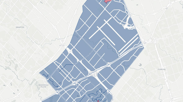 2025 Mississauga—Malton poll map