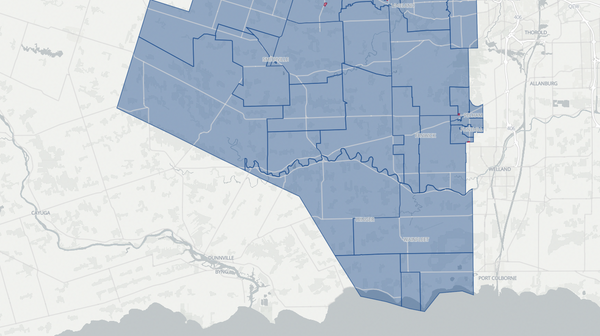 2025 Niagara West poll map