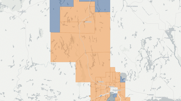 2025 Nickel Belt poll map