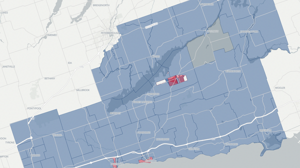 2025 Northumberland—Peterborough South poll map