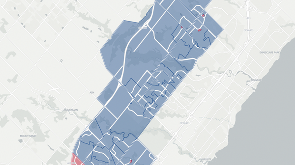 2025 Oakville North—Burlington poll map
