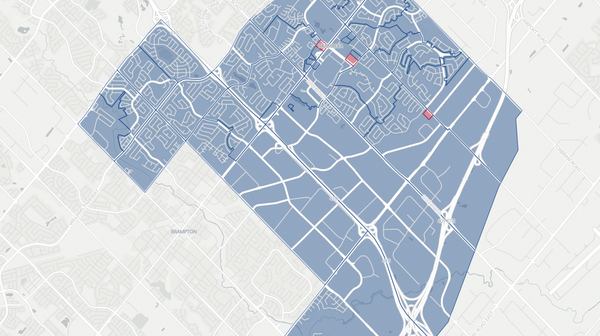 2025 Brampton Centre poll map