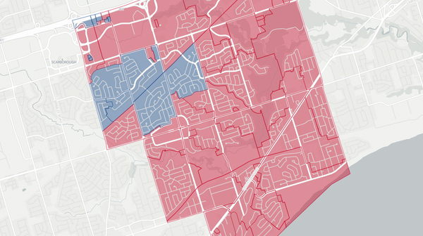 2025 Scarborough—Guildwood poll map