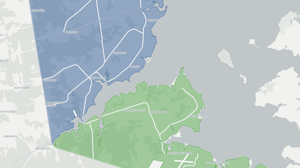 2019 Tyne Valley - Sherbrooke poll map