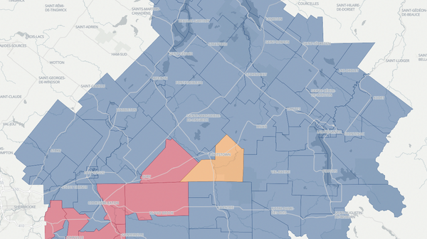 2018 Mégantic poll map