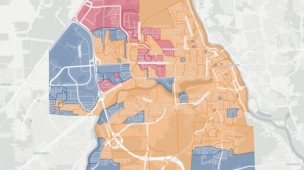 2018 Sherbrooke poll map