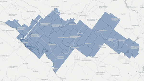 2018 Drummond-Bois-Francs poll map