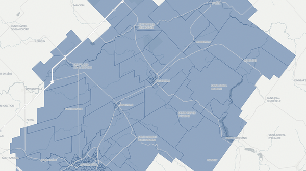 2018 Arthabaska poll map