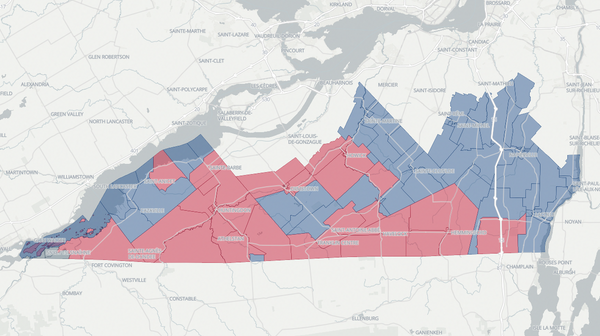 2018 Huntingdon poll map