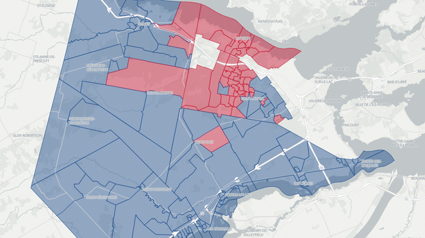 2018 Soulanges poll map