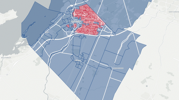 2018 Châteauguay poll map