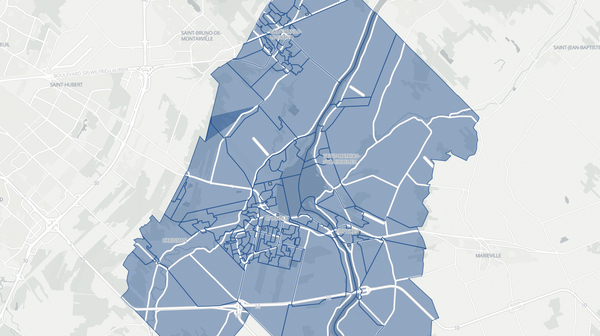 2018 Chambly poll map