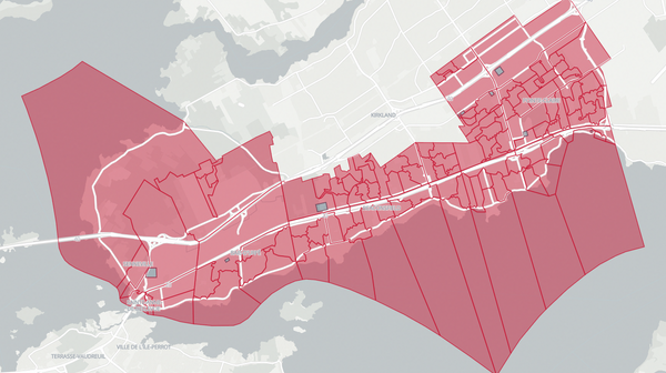 2018 Jacques-Cartier poll map