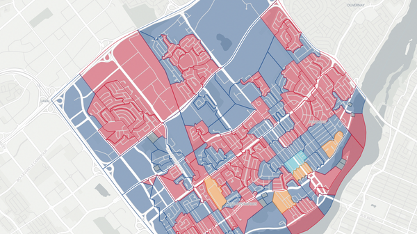 2018 Laval-des-Rapides poll map