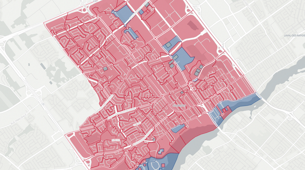 2018 Chomedey poll map