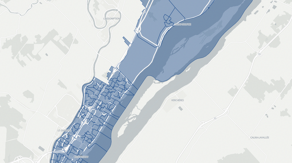 2018 Repentigny poll map