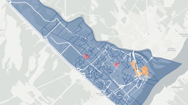 2018 Trois-Rivières poll map