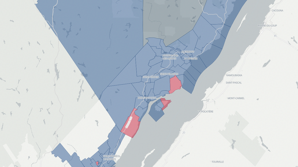 2018 Charlevoix-Côte-de-Beaupré poll map