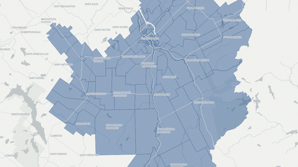 2018 Beauce-Sud poll map