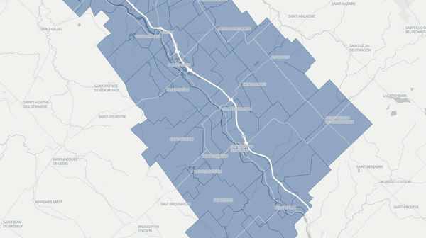 2018 Beauce-Nord poll map