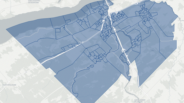 2018 Chutes-de-la-Chaudière poll map