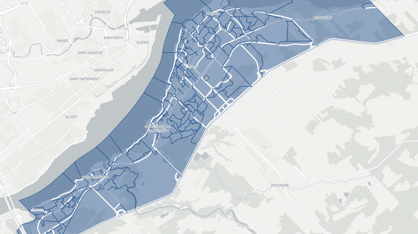 2018 Lévis poll map