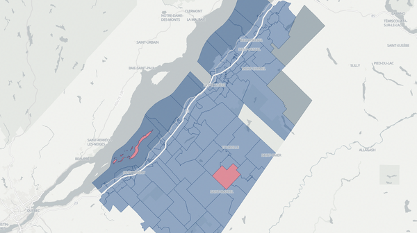 2018 Côte-du-Sud poll map