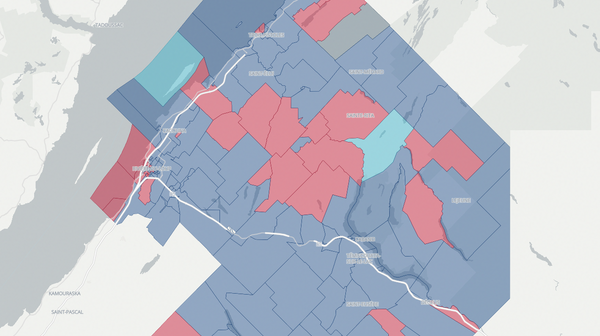 2018 Rivière-du-Loup-Témiscouata poll map