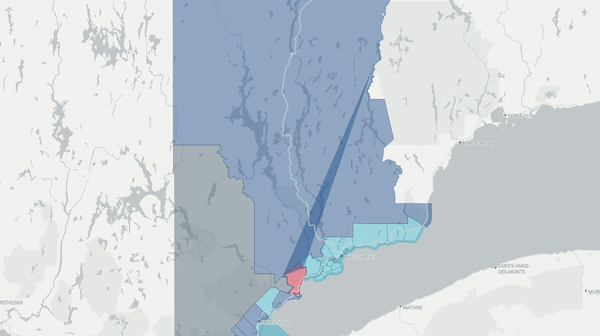 2018 René-Lévesque poll map