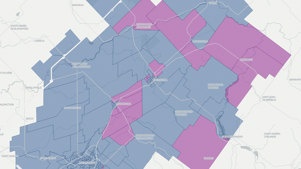 2022 Arthabaska poll map
