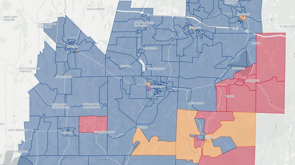 2022 Brome-Missisquoi poll map